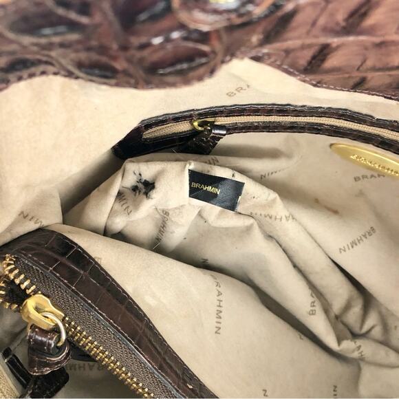 Vintage Brahmin Annie Pleated Truffle Melbourne Bag and Wallet - Picture 12 of 16